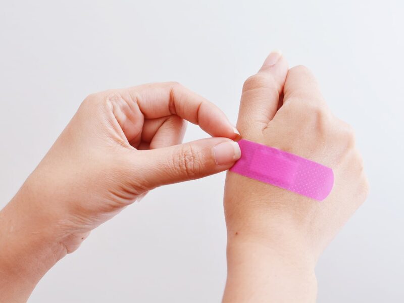 No Need to Rip It Off Like a Bandage With This Wound Cover 1 1800x1200 medical illustration hand band aid pink 01 other