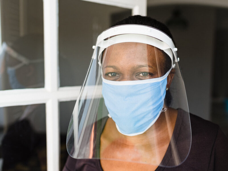 1800x1200 woman face shield mask