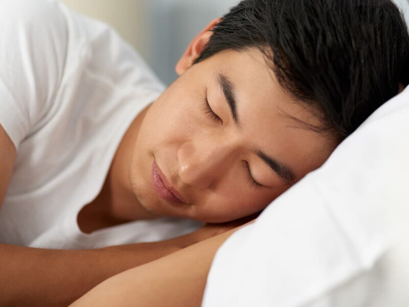 1800x1200 young man sleeping in bed other