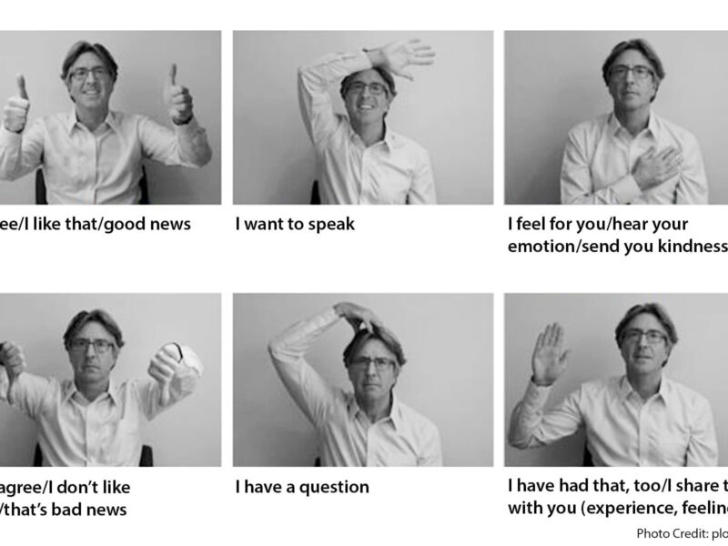 Have ‘Zoom Fatigue?’ Study Finds Way to Lessen It 9 1800x1200 zoom meeting hand signals
